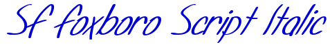 SF Foxboro Script Italic police de caractère